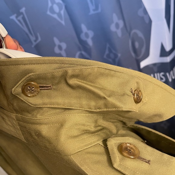 Burberry green woman’s size 16 long vintage trench coat without liner E… - Picture 8 of 15